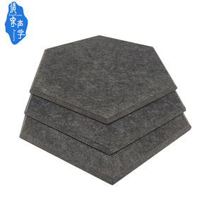 맞춤형 디자인 육각 음향 패널 화이트 음향 솔루션 폴리에스터 벽 패널 - Product Image 2