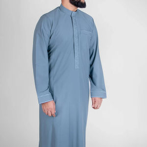 La ropa islámica para hombres más vendida, precio al por mayor, Thobe Jubba árabe para la primavera en stock - Product Image 2