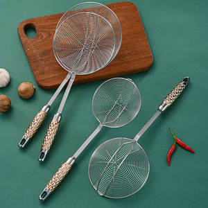 Stainless Steel Strainer Set 3 Piece Fine Mesh Kitchen <b>Colander</b> Ladle Noodle Dumpling Strainer - Product Image 1