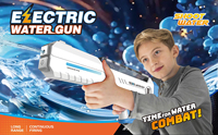 Pistolet à eau électrique automatique avec réservoir de 320ml opération facile portée de 32 pieds éclaboussures pour enfants adultes jeux de fête de piscine d'été en plein air