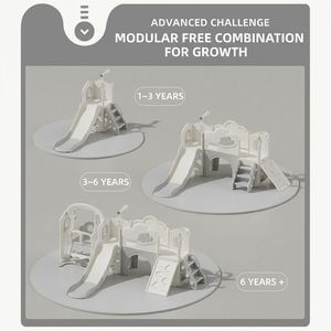 Folding Plastic Kids Slide Swing Set Climbing Frame Indoor Playroom Equipment Toddler Sliding <strong>Bridge</strong> Toy For Home Park Children - Product Image 3