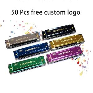 China <span class=keywords><strong>Blues</strong></span> Kids Mini armónica cromática 10 agujeros C Major caja de juguete educativo conjunto profesional - Product Image 4