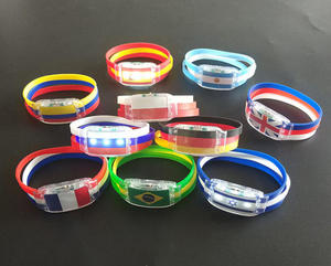 Pulseras de Silicona Iluminadas con LED para Fanáticos del Fútbol de Todos los Países, para Promoción - Product Image 4