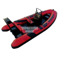 Bateau semi-rigide en aluminium à coque en V profond de 17 pieds (520 cm) avec pont ouvert soudé, pour la pêche sportive, la recherche et le sauvetage (SAR)