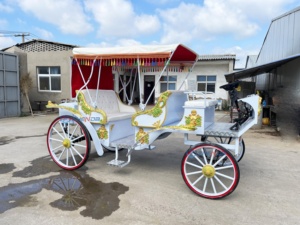 Voiture électrique nouvelle génération, type calèche de tourisme, avec sièges bleus, économique, pour transport spécial - Product Image 3