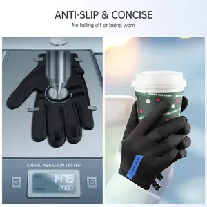 Gants de cyclisme sportifs de haute qualité, chauffe-mains pour motards, doigts entiers, écran tactile, hiver, extérieur, décontracté, polyester jacquard, personnalisable - Product Image 3