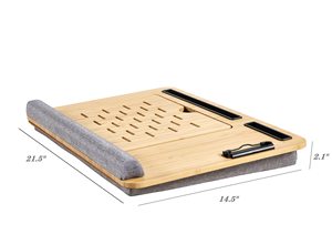 Có Thể Điều Chỉnh Góc Tre Máy Tính Xách Tay Đứng Máy Tính Xách Tay Lap Bàn Giường Di Động Bàn Với Đệm Và Mềm Mại Cổ Tay Pad - Product Image 6