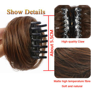 Extensions <span class=keywords><strong>de</strong></span> cheveux synthétiques ondulés et bouclés pour <span class=keywords><strong>chignon</strong></span>, queue <span class=keywords><strong>de</strong></span> cheval, <span class=keywords><strong>chignon</strong></span> relevé, look désordonné, avec pince à griffes - Product Image 4