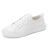Dropshipping 2024 YL Chaussures de course d'été pour femmes, style coréen, en maille blanche, respirantes, à lacets, rehaussantes, avec doublure en peluche
