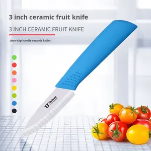 Juego de Cuchillos de Cerámica de 3 Pulgadas con Pelador de Frutas Afilado y Cubierta para Cuchillo de Alimentos para Bebés/Vegetales - Product Image 1