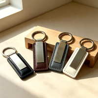 En stock, porte-clés vierges en cuir et métal en gros pour gravure laser et impression DIY, prêts à être expédiés