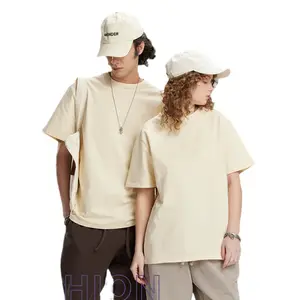 CL wholesale Luxury Quality Custom Logo 100% Cotton Women's Men's Drop Shoulder T-shirt Blank Oversized T shirt