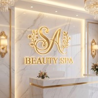 Enseigne en acrylique rétroéclairée 3D LED de l'usine Zhilin pour entreprises et salons de beauté, résistante aux intempéries IP65, taille et couleur personnalisables, avec certifications CE et RoHS