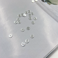 Nouveaux connecteurs de lettres rondes en alphabet initial en argent sterling 925 pour la création de bijoux permanents