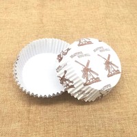 Gobelets de cuisson jetables antiadhésifs en papier sulfurisé, style moulin à vent et ronds, enduits de PE, résistants à la graisse et à la chaleur
