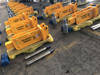Martillo Hidráulico de Tipo Superior para Maquinaria de Construcción, Rompedor de Roca Confiable para Excavadoras de 6-15 Toneladas
