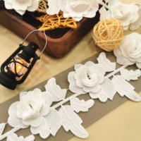 Dentelle française en soie de lait 3D Guipure pour robes de mariée, accessoires de robe pour femmes, accessoires de bricolage, décorations de Noël