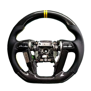 Venta caliente rueda de costura amarilla de fibra de carbono de cuero perforado para Honda Accord 8 Gen Crosstour volante de coche - Product Image 1