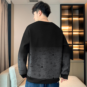 Camisetas de manga larga 2025 para hombre, suéter holgado de primavera y otoño, estilo informal, cuello redondo, ropa informal para hombre, camiseta interior - Product Image 4