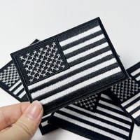 Écussons brodés personnalisés du drapeau américain, badges en tissu 3D tissés à repasser, haute qualité, design cœur, accessoires du drapeau américain pour chapeaux