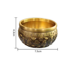 Figuras Decorativas de Cobre Antiguas de Lujo, Estilo Feng Shui Art Deco, Metal Dorado, para la Abundancia y Celebraciones de Año Nuevo - Product Image 6