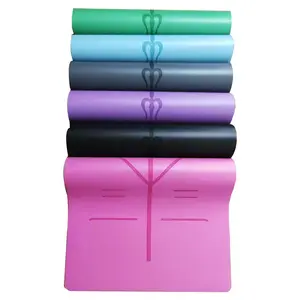 流行环保防滑天然橡胶冷却瑜伽垫黑色pu性瑜伽垫
