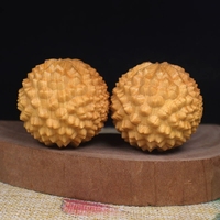 Artisanat Spiky Boule d'exercice de massage en bois Outil de thérapie des mains portable pour le soulagement du Stress et la récupération musculaire Cadeau artisanal