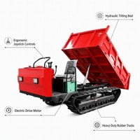 Exportateur de mini-dumpers sur chenilles diesel compacts de 1, 2 et 3 tonnes pour les marchés de Singapour, d'Inde et du Pakistan