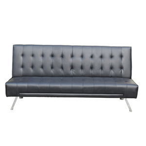 Nuovo Design Divano <span class=keywords><strong>Letto</strong></span> Moderno in Ecopelle Nera Pieghevole a 3 Posti per Appartamento e Soggiorno in Offerta - Product Image 2