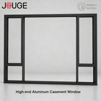 Fenêtre basculante et coulissante en aluminium JOUGE, couleur personnalisée, finition poudrée AkzoNobel 95c, profilé 1,8 mm, économie d'énergie pour bâtiments modernes