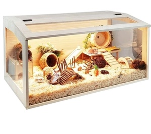 <span class=keywords><strong>Cage</strong></span> pour <span class=keywords><strong>hamster</strong></span> personnalisée en bois à mâcher 40 pouces Cages pour cochons d'inde Habitat de souris et de rats avec dessus ouvrable et feuilles acryliques - Product Image 1