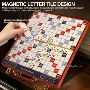 Jeu de société personnalisable en bois, style briques magnétiques, horizontal et vertical, portable, pliable, puzzle de <span class=keywords><strong>mots</strong></span> <span class=keywords><strong>croisés</strong></span>, pour <span class=keywords><strong>les</strong></span> voyages en plein air - Product Image 2