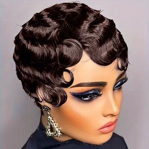 Cheap Brazilian Remy Hair <strong>Wig</strong> for Black Women Deep Curly Bob for <strong>Pixie</strong> Cut Lace <strong>Wig</strong> with Kinky <strong>Curl</strong> Style Suitable for Party - Product Image 5