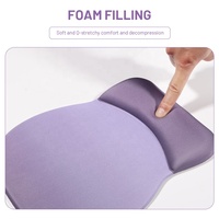 Tapis de souris de jeu ergonomique en mousse à mémoire de forme, dégradé gris bleu, tissu, couleur personnalisée, base en gel, pour ordinateur, bureau, maison