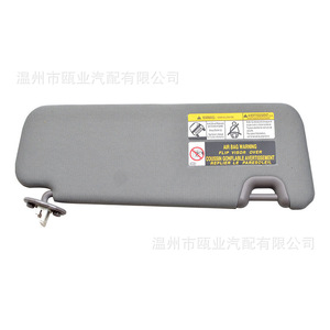 Toyota Highlander Sun Visor 74320-0E074-B0 Left Side Gray With Warning Label For 2014-2019 Models - Product Image 2