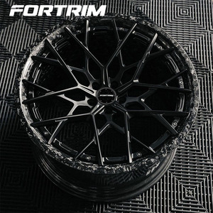 FORTRIM Jantes en alliage noir forgé 2 pièces en fibre de carbone <span class=keywords><strong>17</strong></span> 19 20 22 24 pouces 5x114.3 5x120 5x112 Jantes pour <span class=keywords><strong>audi</strong></span> <span class=keywords><strong>A3</strong></span> benz LandRover - Product Image 4