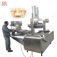GELGOOG 60 Moule Commercial Automatique Gaufrette Crème Glacée Prix de la machine