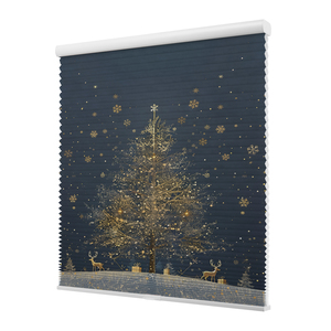 Zstarr Giáng Sinh Trang Trí Cây In Kỹ Thuật Số Không Dây Duy Nhất Di Động Lọc Ánh Sáng Cửa Sổ Di Động Tổ Ong Rèm - Product Image 5