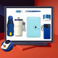 Set de Regalo Empresarial, Caja de Embalaje de Papel Impresa con UV Hecha a Mano para Regalos Promocionales de Oficina, Año Nuevo y Año Nuevo Chino