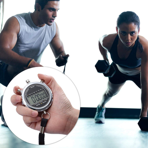 Metal Pocket Stopwatch With Recall Sports Digital Run Stopwatch <b>Timer</b> LCD Professional Stopwatches - Product Image 4