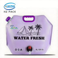 Sac à eau réutilisable personnalisé avec bec verseur 1L 2L 3L 5L 10L Pochette liquide pliable portable
