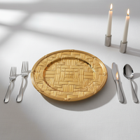 Assiettes de Présentation de Luxe 13 Pouces en Gros, Motif Personnalisé, Durables et Réutilisables pour la Maison, Mariages, Anniversaires, Dîners et Événements Formels