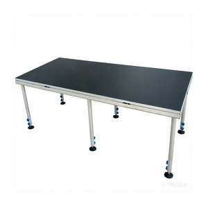 Plateforme de scène robuste 4'x8' facile à installer, scène de concert portable avec roues pour location - Product Image 2