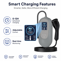 Nouvelle station de recharge portable pour véhicules électriques de Chine, 3,5 kW, 7 kW, 11 kW, 16 A, 32 A, prise GBT, 220 V, sécurisée, pour tous les modèles de voitures électriques, usage domestique