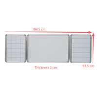 Tableau blanc pliable trois-en-un : tableau blanc magnétique et tableau noir