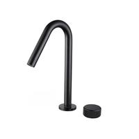 Lusa moderne Style européen mitigeur finition or brossé Double trous mitigeur de lavabo robinet de salle de bain robinet de lavabo monté sur le pont