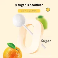 Sucette 80g saveur peau de mandarine enrichie en vitamine C, faible en sucre et en matières grasses, protection dentaire, collation de loisirs populaire sur internet