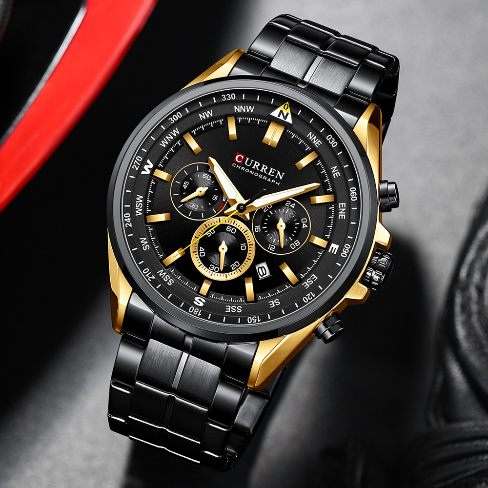 Curren *出品 CURREN 8479 Brand Fashion Men's Quartz Watch Elegant Square