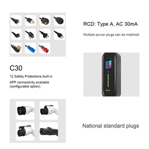Zencar modèle C30 7kw <span class=keywords><strong>Portable</strong></span> EV <span class=keywords><strong>chargeur</strong></span> 32A maison EVSE WiFi APP avec prise de Type 1 pour la charge de voiture américaine - Product Image 2