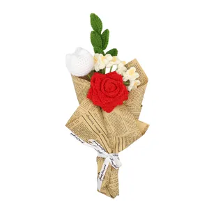 Передовые Искусственные цветы из чистого хлопка, розы, отправленные в романтической упаковке для влюбленных, продукт уникального жанра